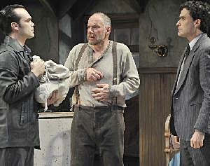 James Barry, Jonathan Epstein, and Tommy Schrider in The Caretaker.