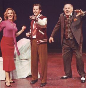 Janine LaManna, Josh Grisetti and George S. Irving in Enter Laughing