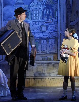 William Youmans (Rudy) and Danielle Freid (Little Girl) in Tony Kushner's <i>But The Giraffe</i>
