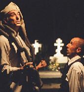 Keythe Farley as Jacob Marley & Bob Clendenin as Ebenezer Scrooge 